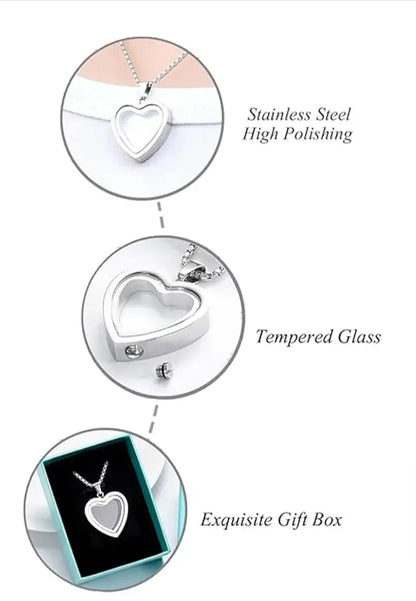 Heartfelt Remembrance: Stainless Steel Heart-Shaped Cremation Pendant Coventry Clothing